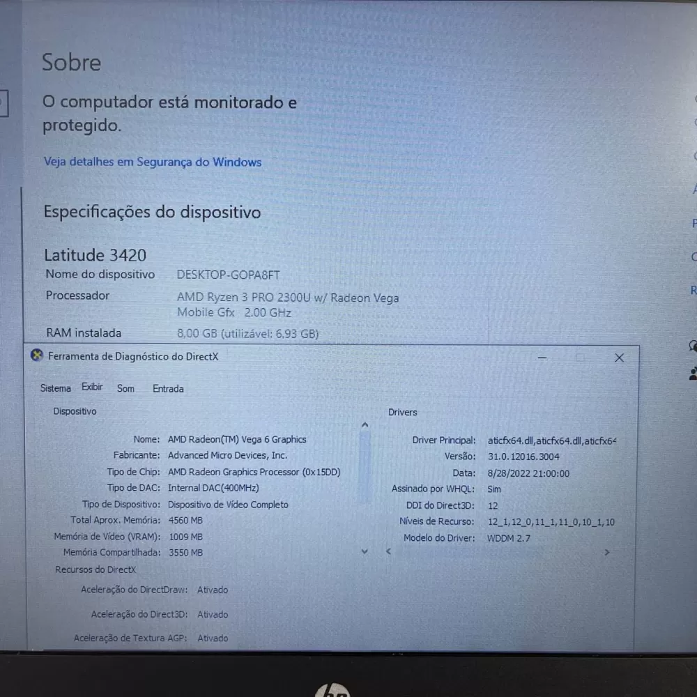 Notebook Hp Ryzen 3 Pro (i5 8th) - 8Gb Ram - SSD Notebook Hp Ryzen 3 Pro (i5 8th) - 8Gb Ram - SSD