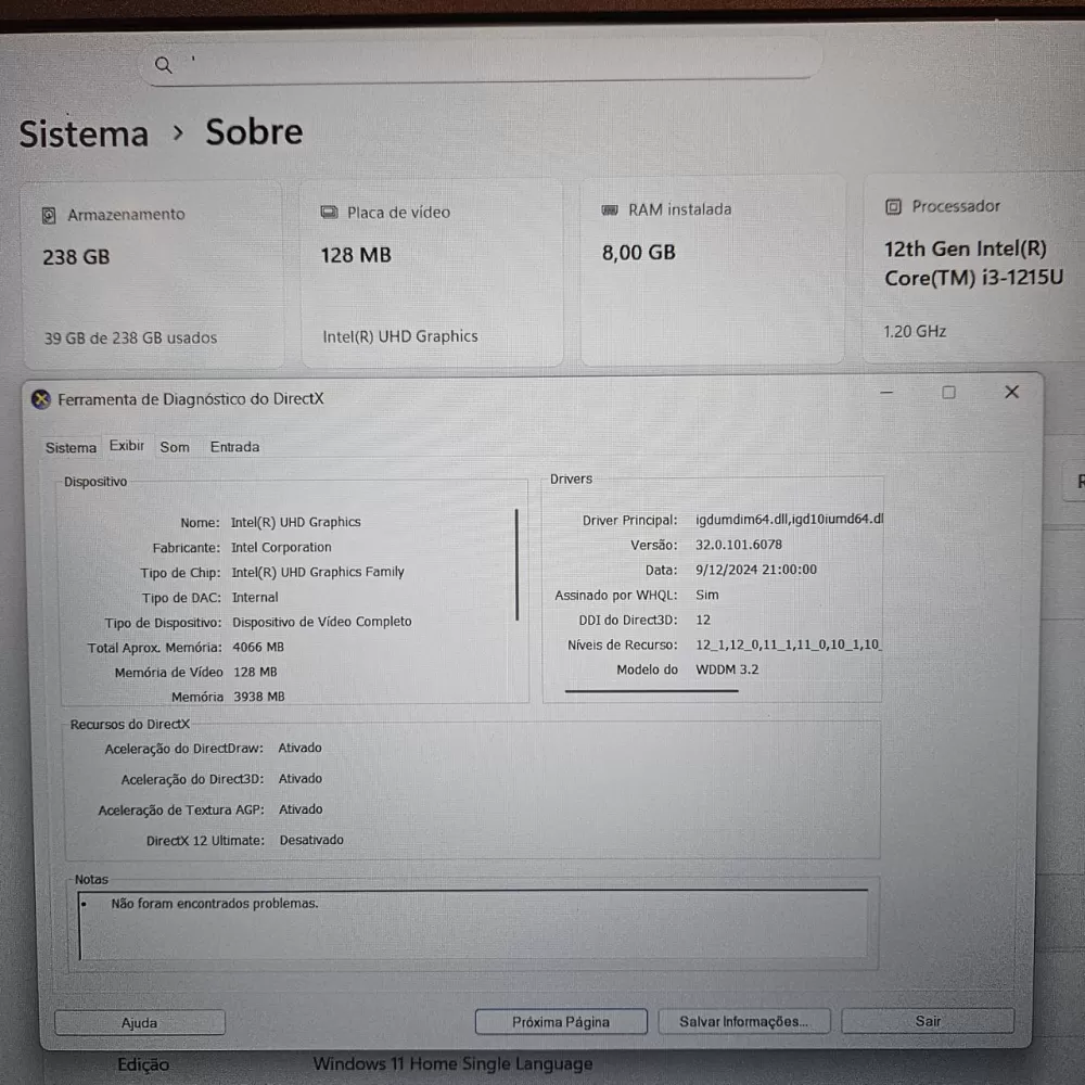 Notebook Dell i3 12th - 8Gb Ram - Intel Iris Xe - SSD  Notebook Dell i3 12th - 8Gb Ram - Intel Iris Xe - SSD