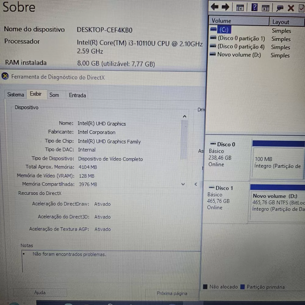 Notebook Dell i3 10th - 8Gb Ram - SSD e 512Gb HD Notebook Dell i3 10th - 8Gb Ram - SSD e 512Gb HD