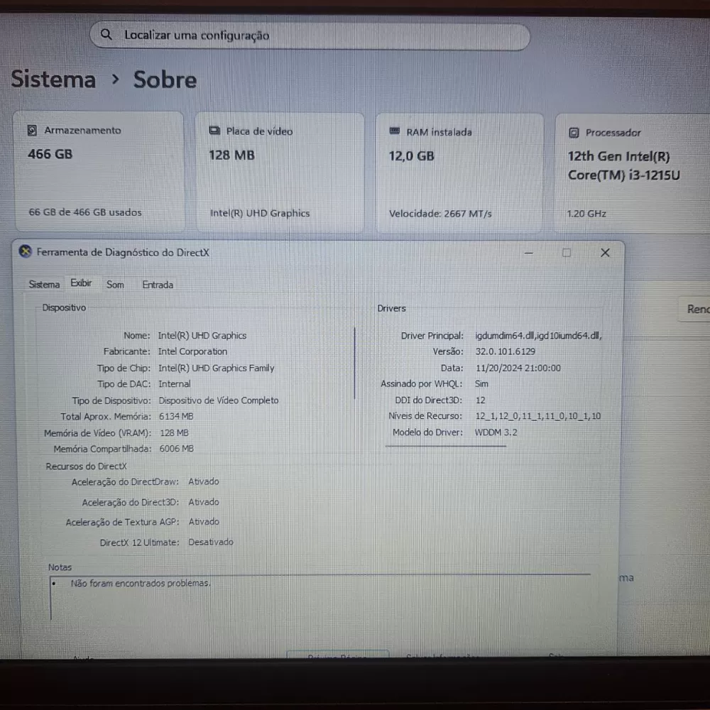 Notebook Lenovo i3 12th - 12Gb Ram - 512Gb SSD Notebook Lenovo i3 12th - 12Gb Ram - 512Gb SSD