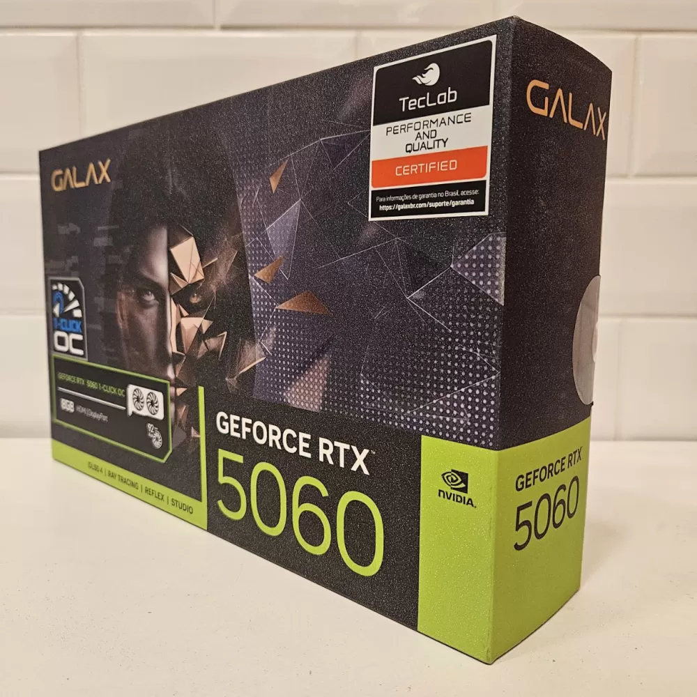 Placa De Vídeo Galax RTX 5060 1-Click OC Nvidia Geforce - 8GB - Ray Tracing -  GDDR7 - Novo Placa De Vídeo Galax RTX 5060 1-Click OC Nvidia Geforce - 8GB - Ray Tracing -  GDDR7 - Novo