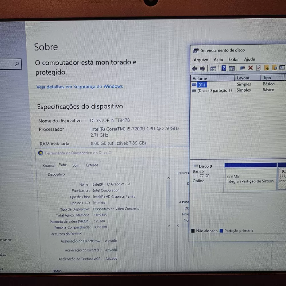 Notebook Vaio i5 7th - 8Gb Ram - SSD Notebook Vaio i5 7th - 8Gb Ram - SSD