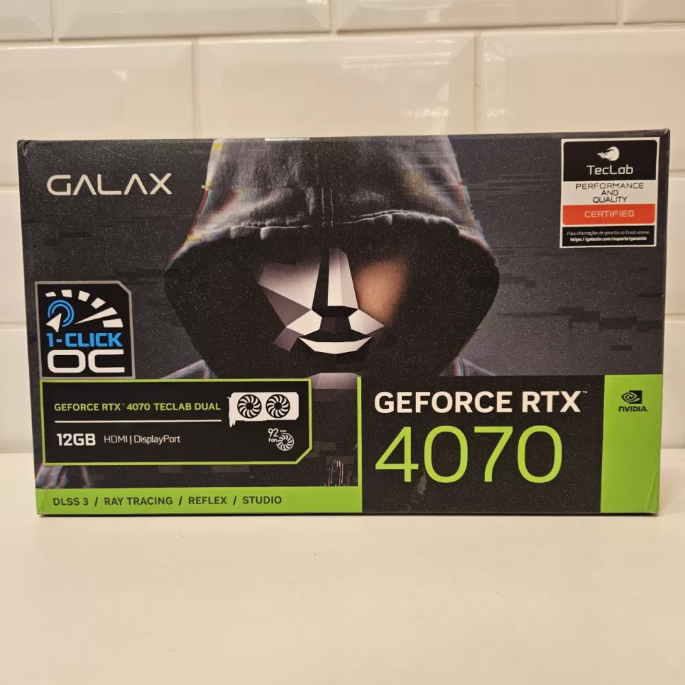 Placa De Video Galax Geforce RTX 4070 Teclab Dual - 12GB - GDDR6 Placa De Video Galax Geforce RTX 4070 Teclab Dual - 12GB - GDDR6